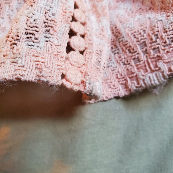 GUESS | Maxi Light  Salmon Backless Side Slit Macramè Janet Dress (Size L) - Picture 15 of 16